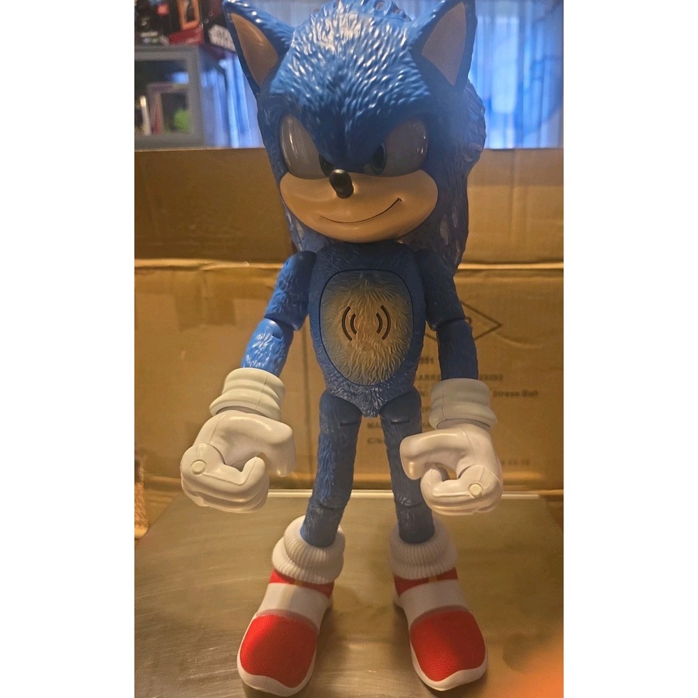 Sonic The Hedgehog 3 Ultimate Talking Sonic 12" Action Figure Light Up & Talks!